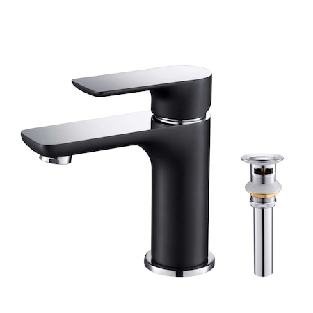 Kibi Tender Single Handle Bathroom Vanity Sink Faucet with Pop Up Drain C-KBF1019CB-KPW100CH